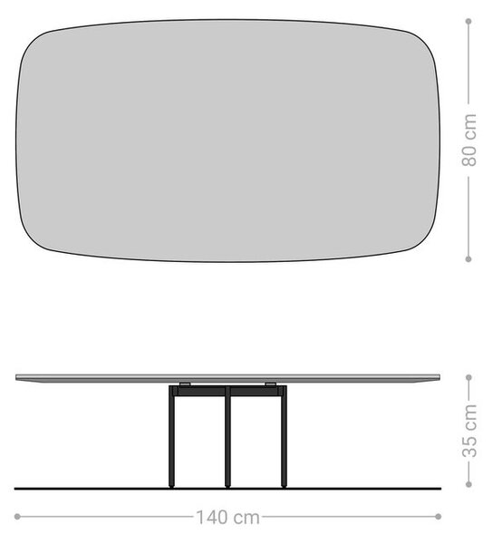 DELIFE Dohányzóasztal Edge hajóformájú 120x70 cm kerámia ónix pezsgő Trive rozsdamentes acél szálcsiszolt