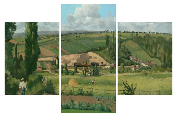 Kép - Camille Pissarro, Landscape at Les Pâtis, Pontoise, reprodukciók (90x60 cm)
