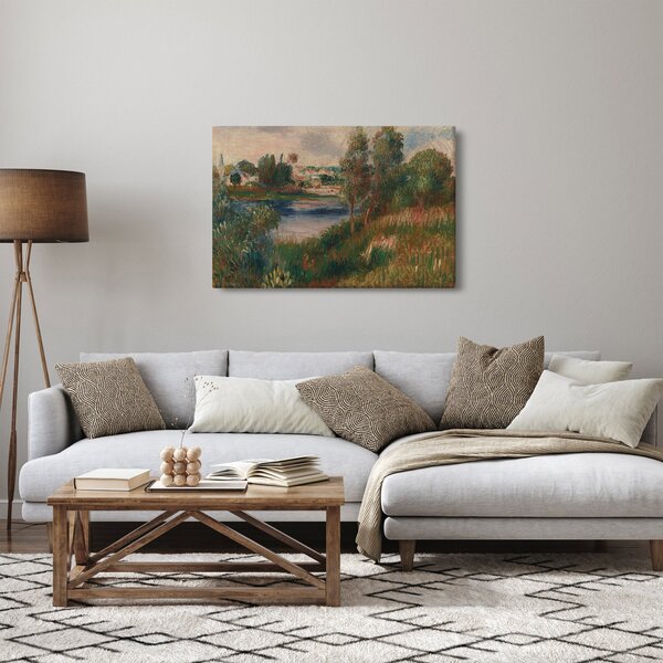 Kép - Auguste Renoir, Landscape at Vetheuil, reprodukciók (90x60 cm)