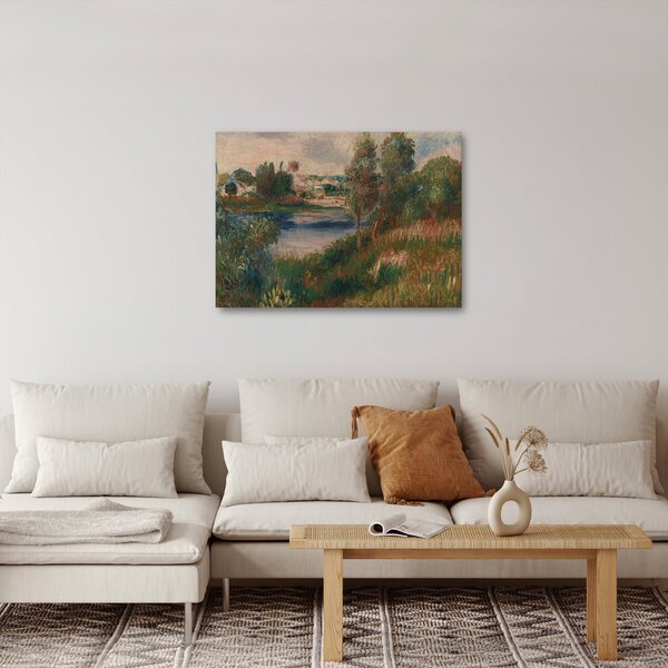 Kép - Auguste Renoir, Landscape at Vetheuil, reprodukciók (70x50 cm)