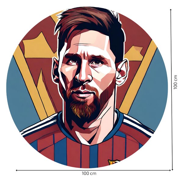 PIPPER. Kör alakú falmatrica "MESSI" Méret: 60cm