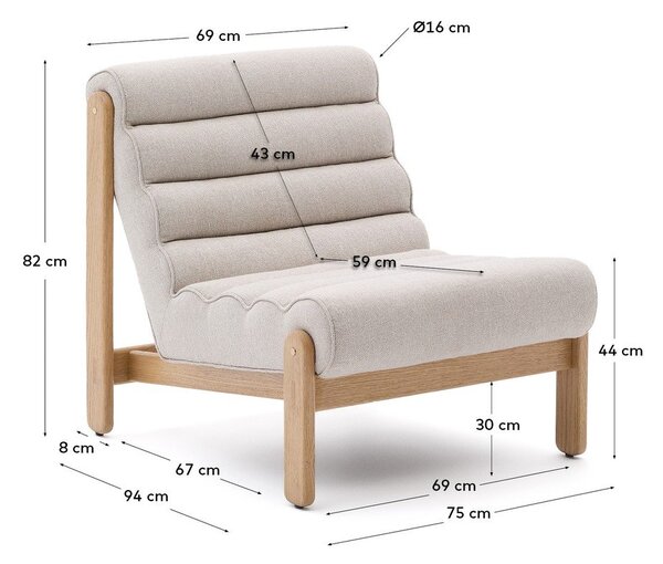Bézs fotel Magira – Kave Home
