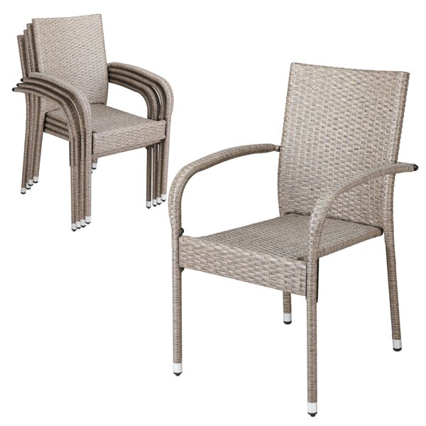 Deuba Comfort polyrattan székek 4 darabos - krém