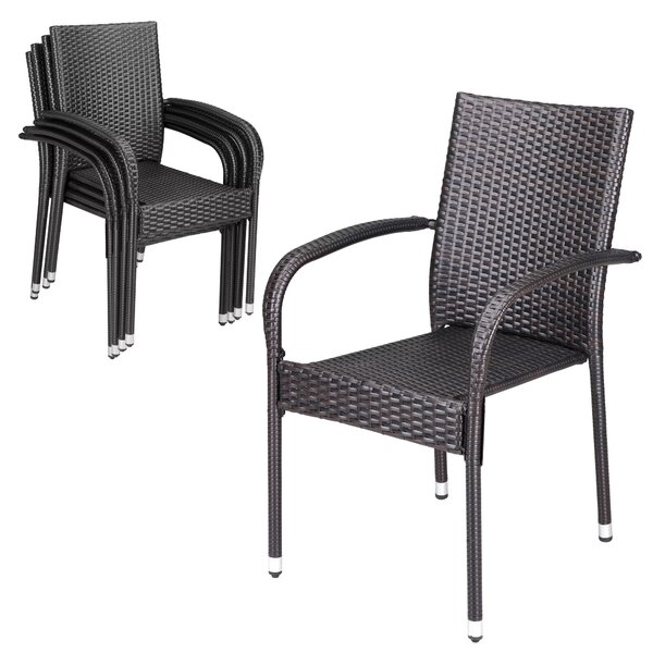 Deuba Comfort rattan székek 4 darabos - barna