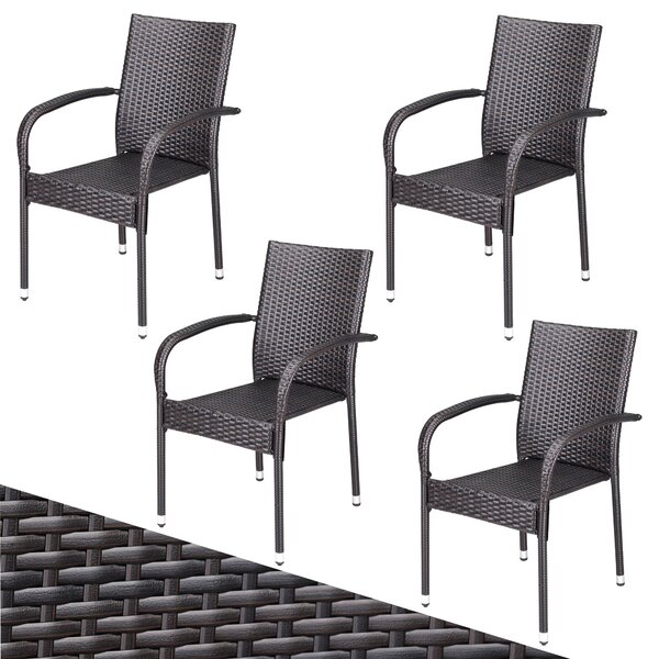 Deuba Comfort rattan székek 4 darabos - barna