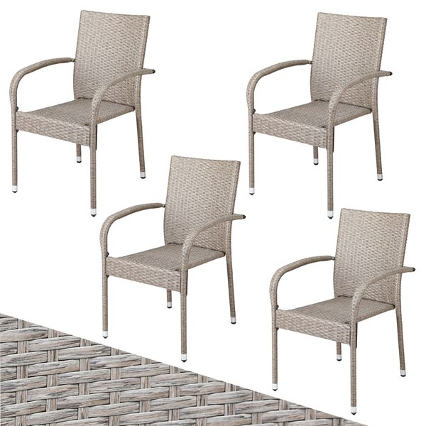 Deuba Comfort polyrattan székek 4 darabos - krém