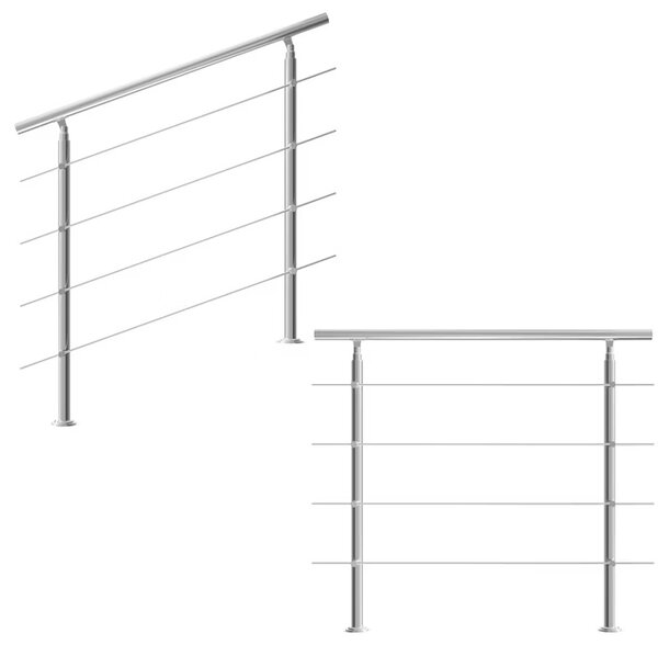 Deuba Lépcsőkorlát 4 merevítővel - 120 cm