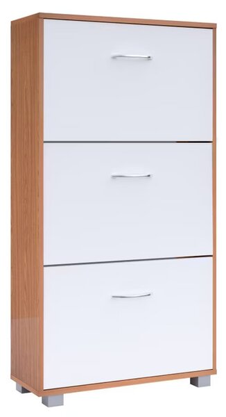 Deuba Cipősszekrény 115x60x24 cm - bükk/fehér