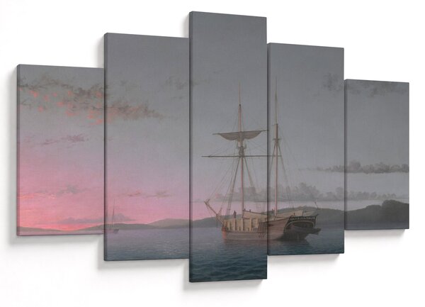 Kép - Fitz Henry Lane, Lumber Schooners at Evening on Penobscot Bay, reprodukciók (150x105 cm)