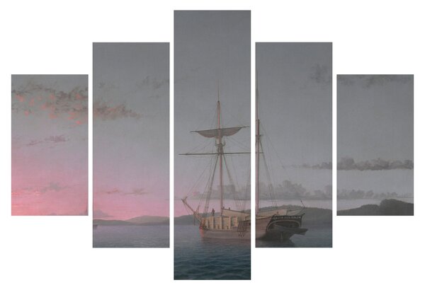 Kép - Fitz Henry Lane, Lumber Schooners at Evening on Penobscot Bay, reprodukciók (150x105 cm)