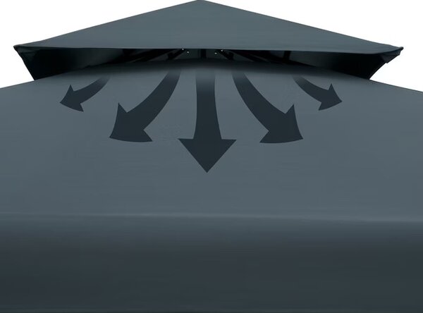 Deuba Lorca kerti pavilon 3x3 m - antracit