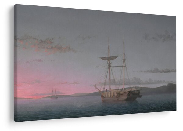 Kép - Fitz Henry Lane, Lumber Schooners at Evening on Penobscot Bay, reprodukciók (90x60 cm)
