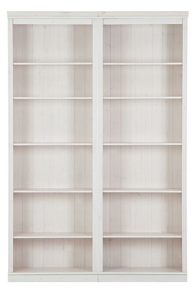 Fehér borovi fenyő könyvespolc 148x223 cm Anita – Støraa