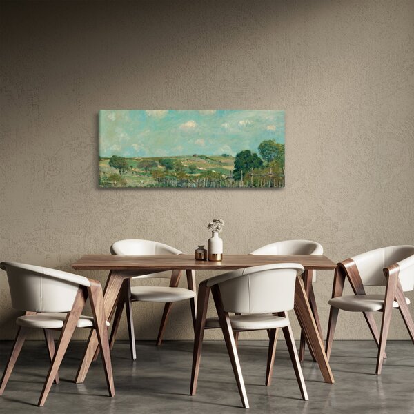 Kép - Alfred Sisley, Meadow, reprodukciók (120x50 cm)