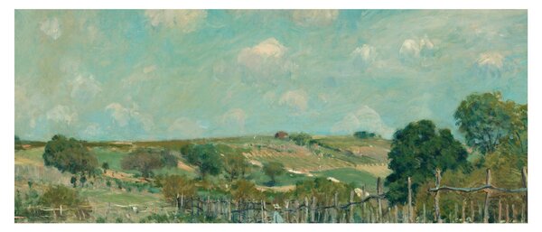 Kép - Alfred Sisley, Meadow, reprodukciók (120x50 cm)
