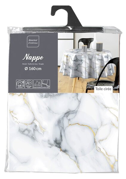 Lemosható asztalterítő ø 160 cm Marquina – douceur d'intérieur