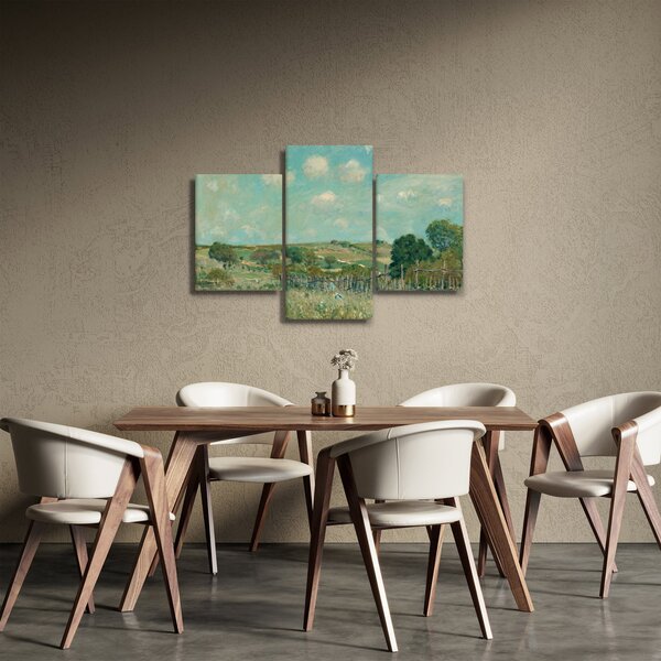 Kép - Alfred Sisley, Meadow, reprodukciók (90x60 cm)