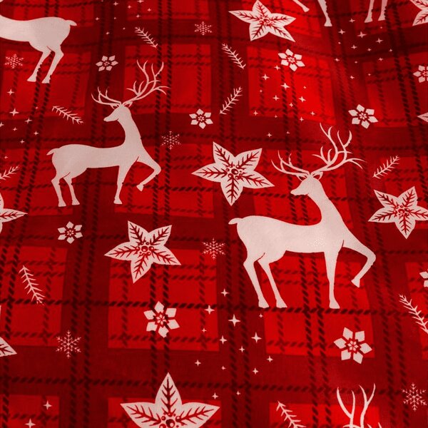 Mikroszálas ágyneműhuzat VELVET CHRISTMAS piros Ágyneműhuzat mérete: 70 x 90 cm | 140 x 220 cm