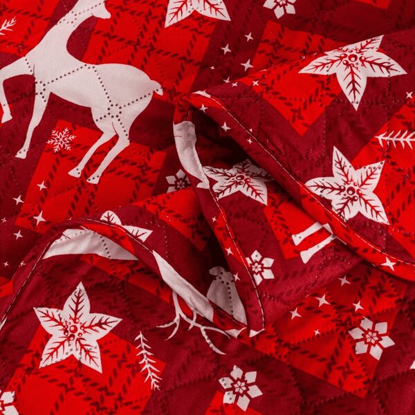 Ágytakaró VELVET CHRISTMAS piros Méret: 170 x 210 cm