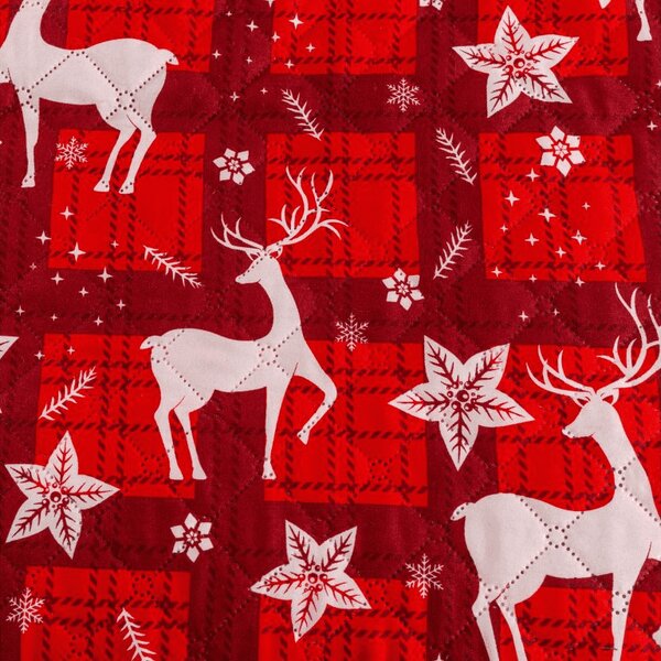 Ágytakaró VELVET CHRISTMAS piros Méret: 170 x 210 cm