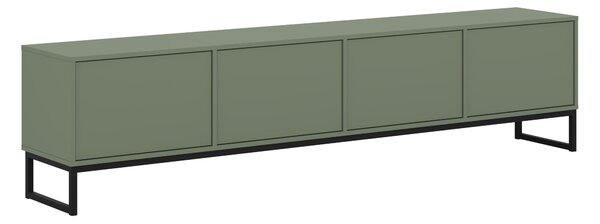 TV-állvány Maravio 101, Laminált forgácslap, 50x209x37cm, Zöld