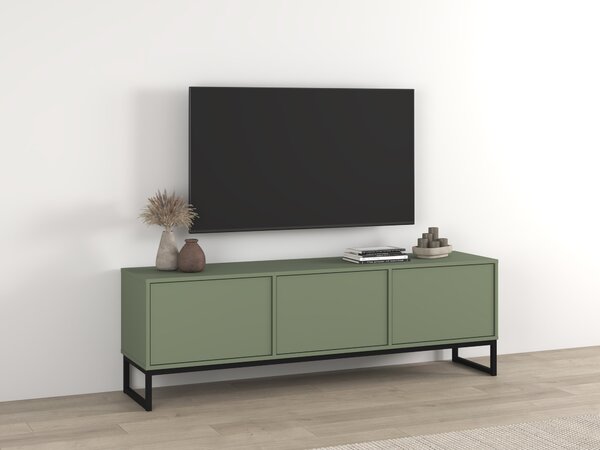 TV-állvány Maravio 102, Laminált forgácslap, 50x157x37cm, Zöld