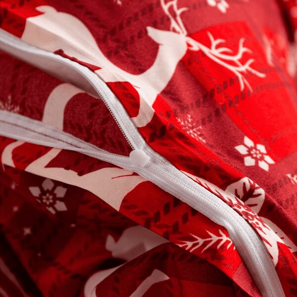 Mikroszálas ágyneműhuzat VELVET CHRISTMAS piros Ágyneműhuzat mérete: 70 x 90 cm | 140 x 220 cm