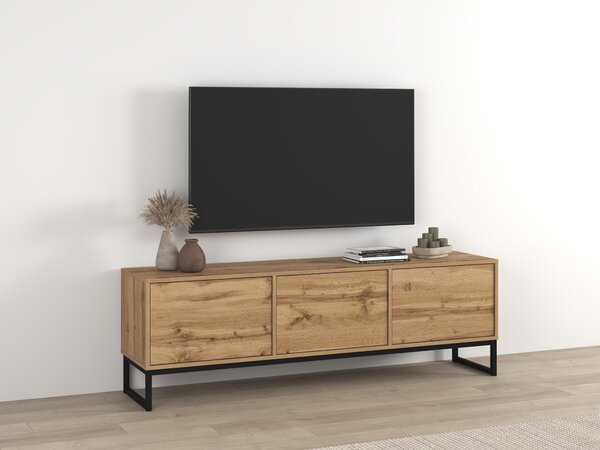 TV-állvány Maravio 102, Laminált forgácslap, 50x157x37cm, Wotan tölgy