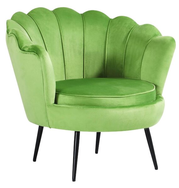 Zöld dizájner bársony fotel 77 cm