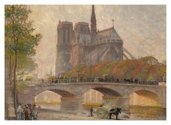 Kép - Robert William Vonnoh, Notre Dame de Paris, reprodukciók (70x50 cm)