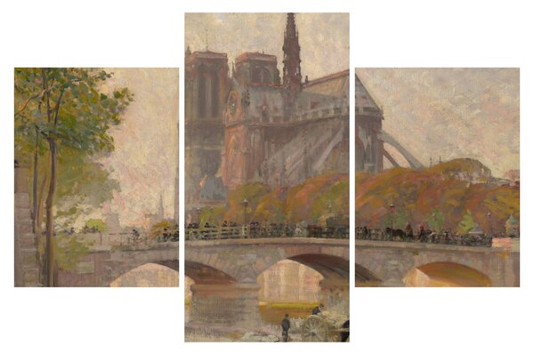 Kép - Robert William Vonnoh, Notre Dame de Paris, reprodukciók (90x60 cm)