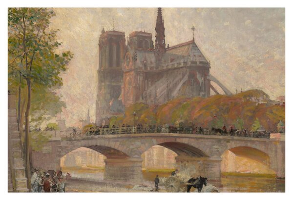 Kép - Robert William Vonnoh, Notre Dame de Paris, reprodukciók (90x60 cm)