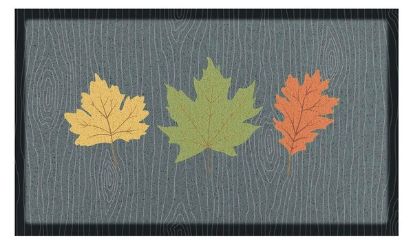 Lábtörlő 40x70 cm Autumn Leaves on Green – Artsy Doormats
