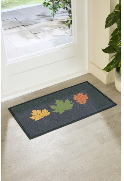 Lábtörlő 40x70 cm Autumn Leaves on Green – Artsy Doormats