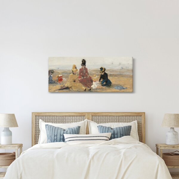 Kép - Eugène Boudin, On the Beach, Trouville, reprodukciók (120x50 cm)
