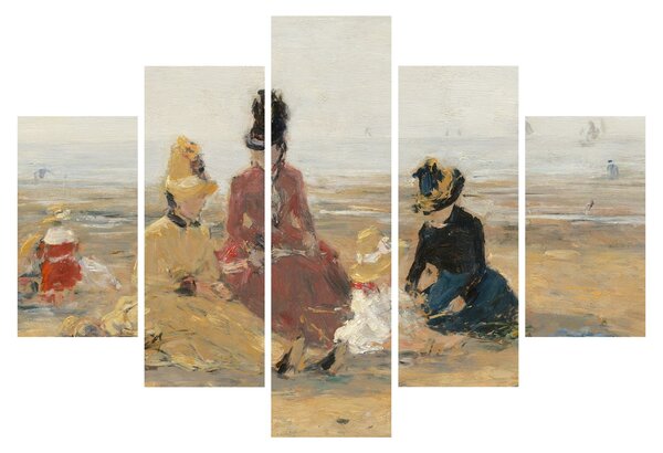 Kép - Eugène Boudin, On the Beach, Trouville, reprodukciók (150x105 cm)