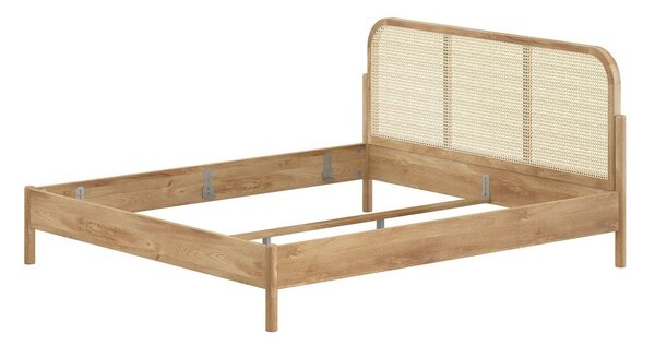 Natúr színű tölgyfa franciaágy ágyrács nélkül 180x200 cm Olive Rotan – Vipack