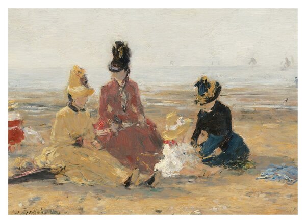 Kép - Eugène Boudin, On the Beach, Trouville, reprodukciók (70x50 cm)
