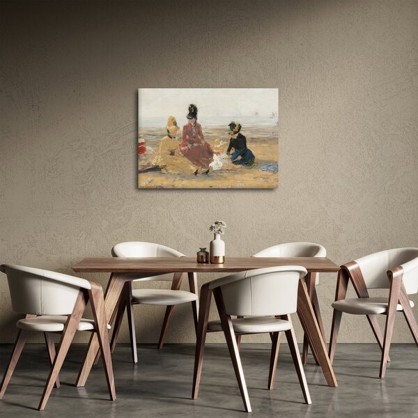 Kép - Eugène Boudin, On the Beach, Trouville, reprodukciók (70x50 cm)