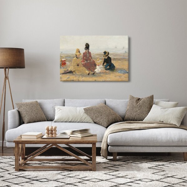 Kép - Eugène Boudin, On the Beach, Trouville, reprodukciók (90x60 cm)