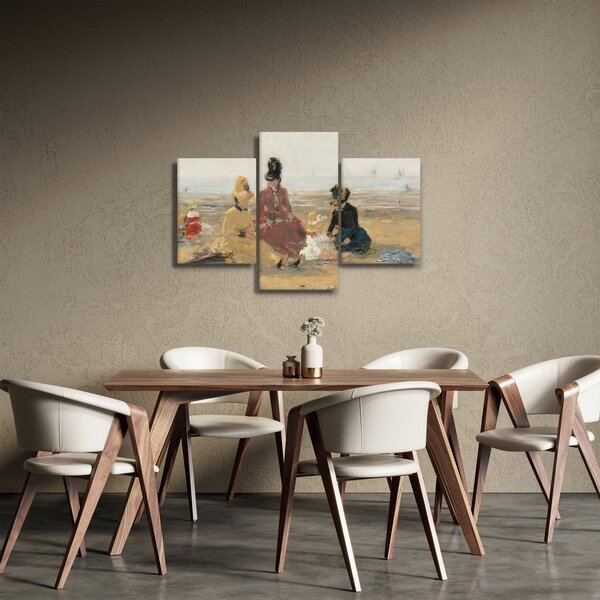 Kép - Eugène Boudin, On the Beach, Trouville, reprodukciók (90x60 cm)