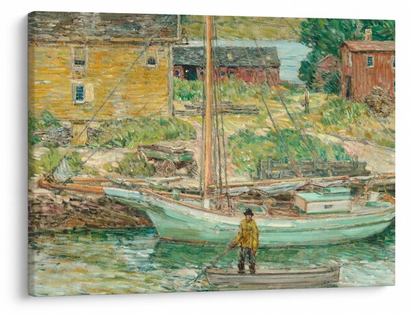 Kép - Childe Hassam, Oyster Sloop, Cos Cob, reprodukciók (70x50 cm)