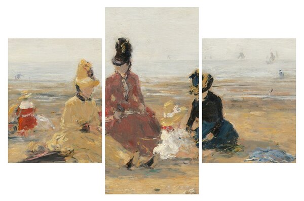 Kép - Eugène Boudin, On the Beach, Trouville, reprodukciók (90x60 cm)