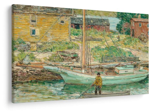 Kép - Childe Hassam, Oyster Sloop, Cos Cob, reprodukciók (90x60 cm)