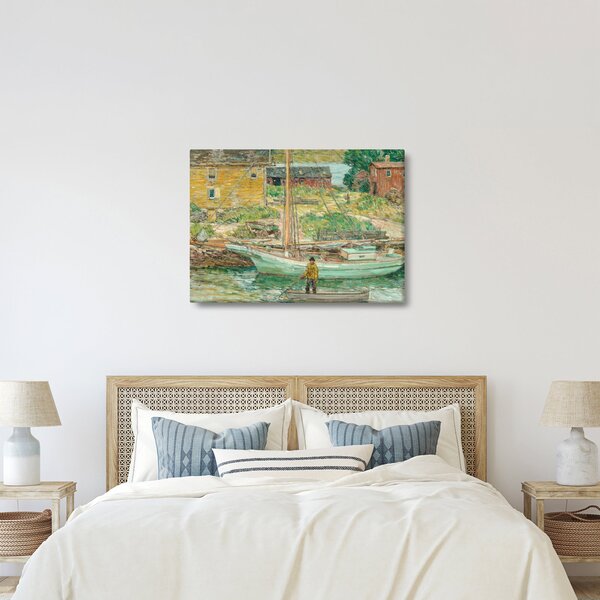 Kép - Childe Hassam, Oyster Sloop, Cos Cob, reprodukciók (70x50 cm)