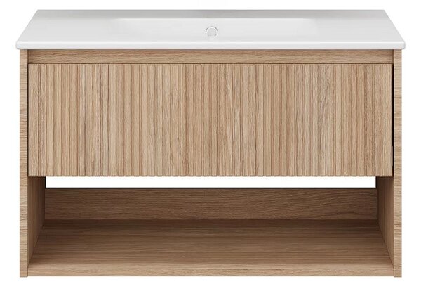 TMP SLIM STRIPE 60 fali függesztett fürdőszobabútor - SKY E-8099-60 porcelán mosdóval - 61 x 46 cm