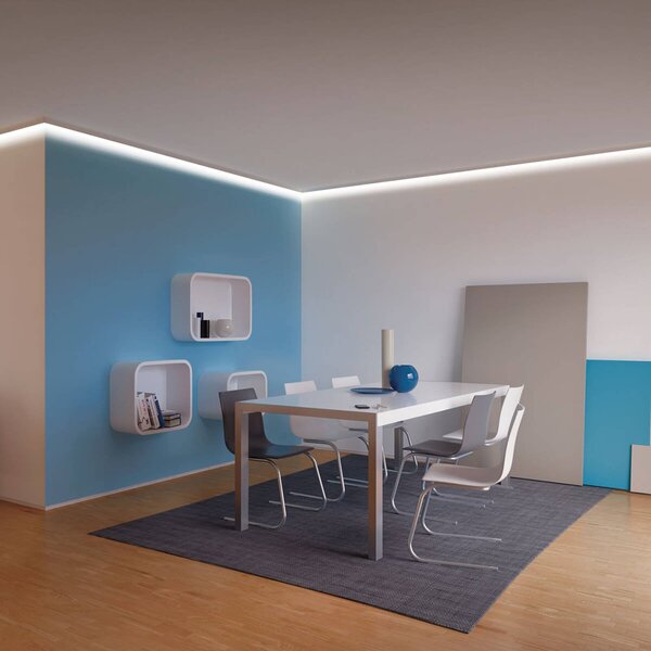 Paulmann Corner profil LED szalagokhoz, 2 m, Alu / szürke / cink, Műanyag, Modern