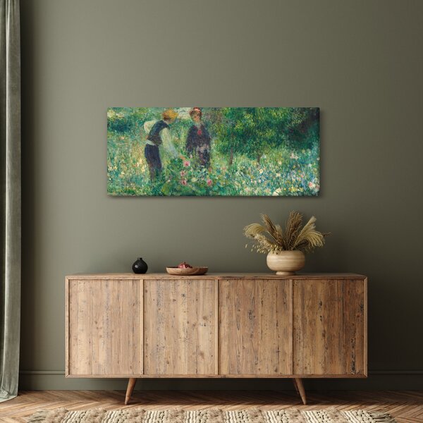 Kép - Auguste Renoir, Picking Flowers, reprodukciók (120x50 cm)