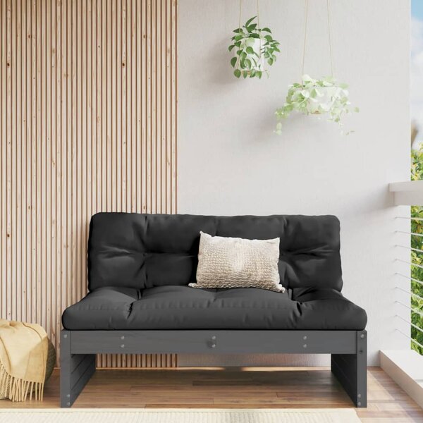 VidaXL szürke tömör fenyőfa középső kanapé 120 x 80 cm