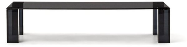Sötétszürke üveg dohányzóasztal 60x140 cm Adularia – Kave Home